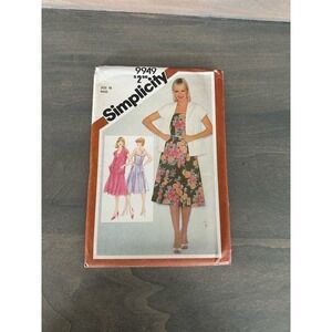 Simplicity Vintage Uncut Misses Sundress and Unlined Jacket Size 10 No 9949